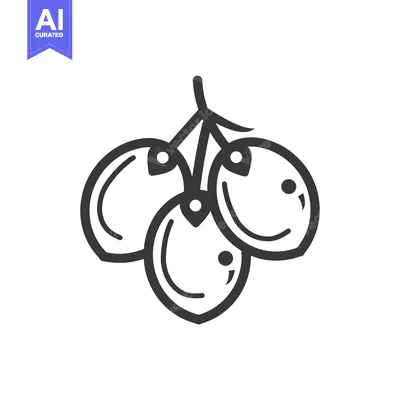 Aset premium populer: Hand-Drawn Black and White Illustration of a Bunch of Grapes