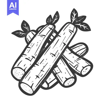 Popular premium asset: Hand-drawn Black and White Illustration of Three  Parsley Roots
