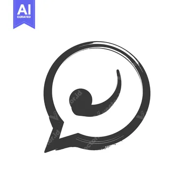 Hand-drawn black speech bubble with a checkmark inside