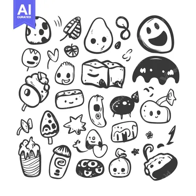 Popular premium asset: Hand-drawn Collection of Cute Cartoon Characters with Funny Expression