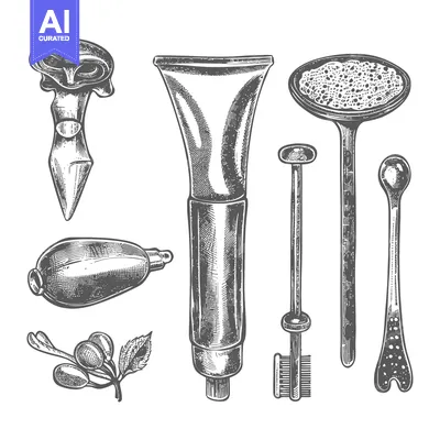 Popular premium asset: Hand-drawn Engraved Illustration of Various Tools and Objects