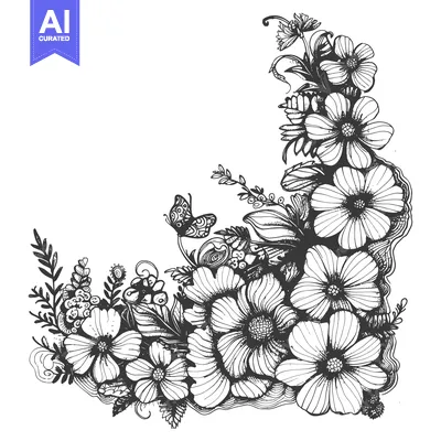 Popular premium asset: Hand-drawn Floral Arrangement with Butterfly