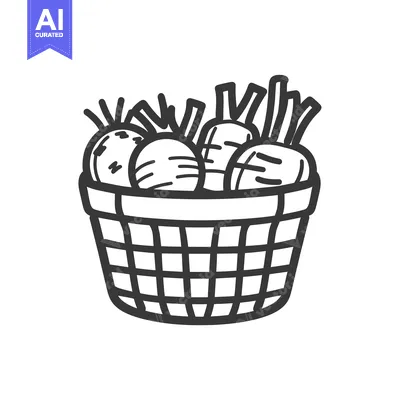 Popular premium asset: Hand-Drawn Illustration of a Basket Filled with Carrots