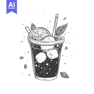 Popular premium asset: Hand-drawn Illustration of a Glass of Iced Lemonade with a Lemon Slice