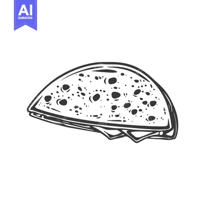 Aset premium populer: Hand-Drawn Illustration of a Half-Eaten Sandwich
