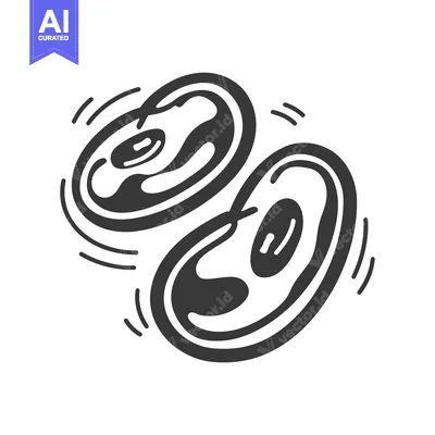 Aset desain premium: Hand-drawn illustration of a pair of cymbals