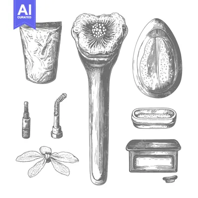 Hand-Drawn Illustration of a Poppy Flower and Its Parts