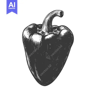 Premium design asset: Hand-drawn Illustration of a Single Black Pepper