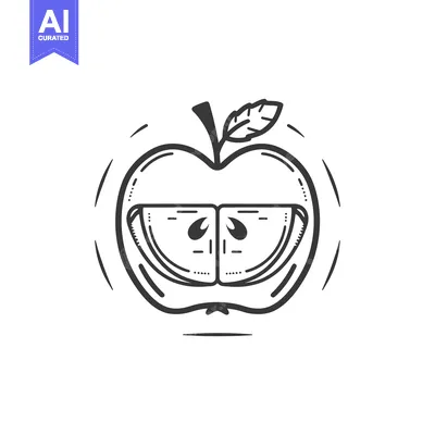 Popular premium asset: Hand-drawn Illustration of a Sliced Apple with a Leaf