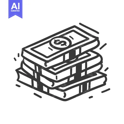Premium design asset: Hand-Drawn Illustration of a Stack of Dollar Bills