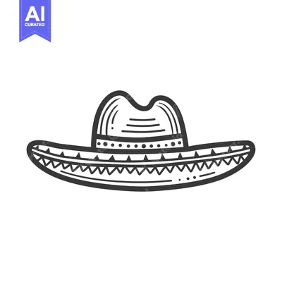 Popular premium asset: Hand-Drawn Illustration of a Traditional Mexican Sombrero