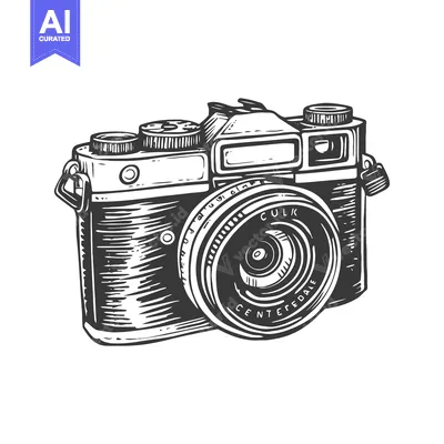 Aset premium populer: Hand-Drawn Illustration of a Vintage Film Camera
