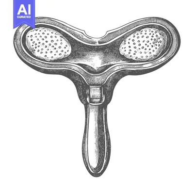 Aset desain premium: Hand-Drawn Illustration of a Vintage Metal Shower Head