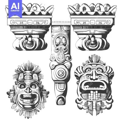 Premium design asset: Hand-Drawn Illustration of Ornamental Architectural Elements with Maya