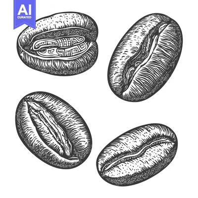 Aset premium populer: Hand Drawn Illustration of Roasted Coffee Beans
