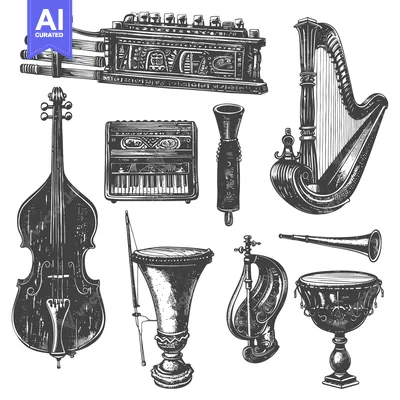 Popular premium asset: Hand Drawn Illustration of Various Musical Instruments