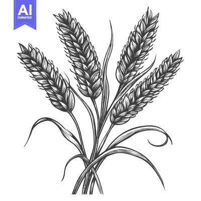 Popular premium asset: Hand-Drawn Illustration of Wheat Stalks