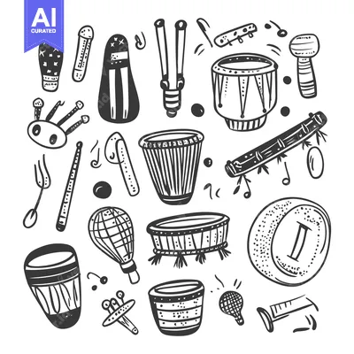 Popular premium asset: Hand-Drawn Illustrations of Various Percussion Instruments