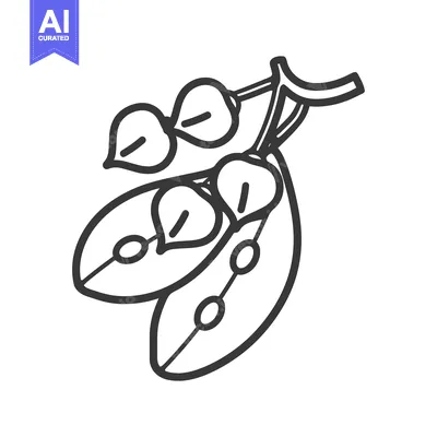 Premium design asset: Hand-drawn Line Art Illustration of a Branch with Four Leaves
