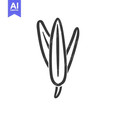 Popular premium asset: Hand-drawn Line Art Illustration of a Closed Bud with Two Leaves