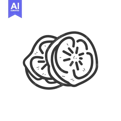 Hand-drawn Line Art Illustration of Sliced Lemons