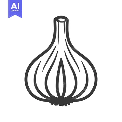 Aset premium populer: Hand-Drawn Outline Illustration of a Single Garlic Bulb