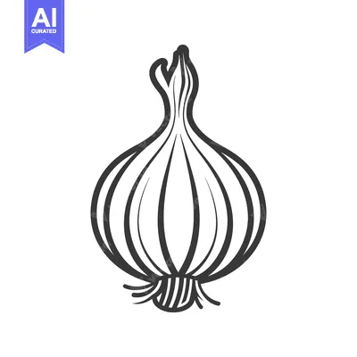 Aset premium populer: Hand-Drawn Outline Illustration of a Single Onion