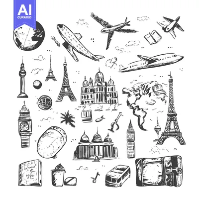 Popular premium asset: Hand-Drawn Sketches of Travel and Tourism Icons
