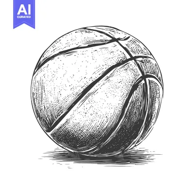 Popular premium asset: Hand-Drawn Sketch of a Basketball