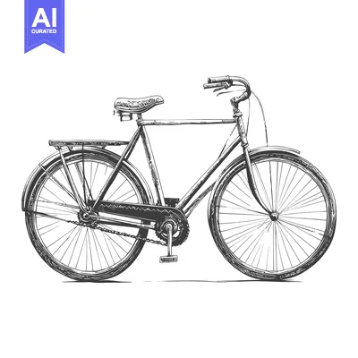 Premium design asset: Hand-Drawn Sketch of a Classic Bicycle