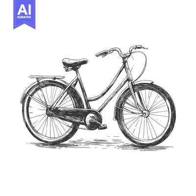 Popular premium asset: Hand-Drawn Sketch of a Classic Bicycle