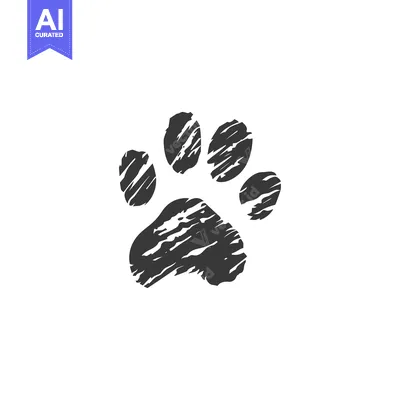 Popular premium asset: Hand-Drawn Sketch of a Dog Paw Print