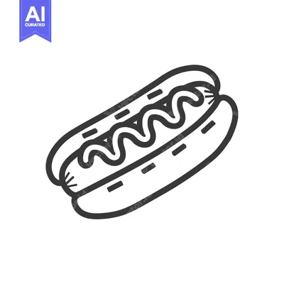 Popular premium asset: Hand-drawn sketch of a hotdog with mustard