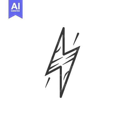 Aset premium populer: Hand-Drawn Sketch of a Lightning Bolt Icon