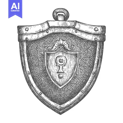 Popular premium asset: Hand-Drawn Sketch of a Medieval Shield with an Ornate Design