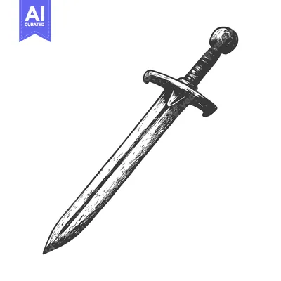 Popular premium asset: Hand-Drawn Sketch of a Medieval Sword