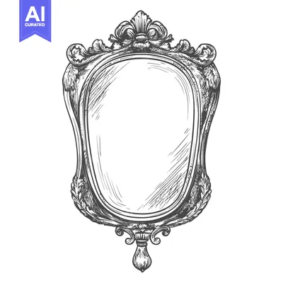Aset premium populer: Hand-Drawn Sketch of an Ornate Ornamental Frame