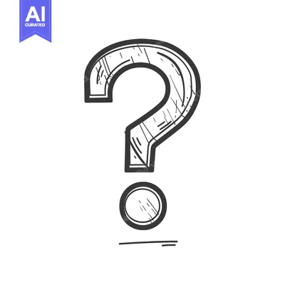 Popular premium asset: Hand-drawn Sketch of a Question Mark with a Dot Below