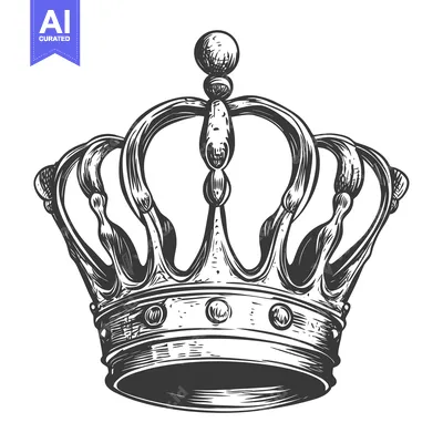 Aset premium populer: Hand-Drawn Sketch of a Royal Crown with Ornate Details