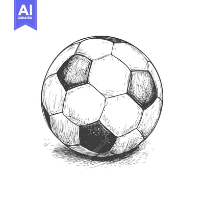 Premium design asset: Hand-Drawn Sketch of a Traditional Soccer Ball