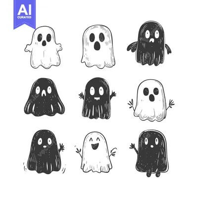 Popular premium asset: Hand-drawn Sketch of Nine Ghosts with Different Expressions
