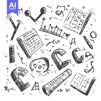 Popular premium asset: Hand-drawn Sketch of  Office Supplies and Charts