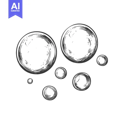 Popular premium asset: Hand-Drawn Sketch of Six Bubbles in Various Sizes