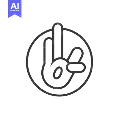 Aset premium populer: Hand Gesture with Extended Middle Finger Inside a Circle