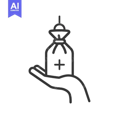 Premium design asset: Hand Holding a Bag with a Plus Sign