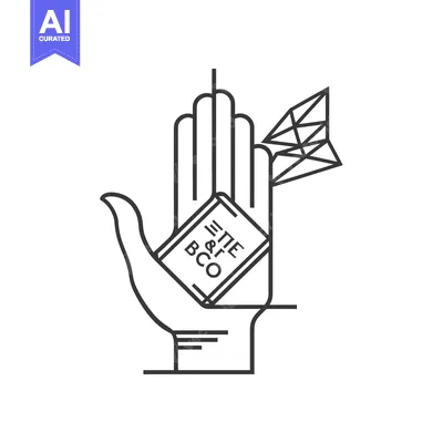 Popular premium asset: Hand Holding a Box with the Words "The & Co" and a Diamond Above It