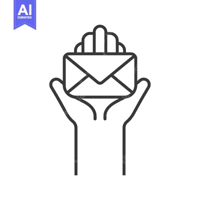 Aset premium populer: Hand Holding a Closed Envelope with a Flap