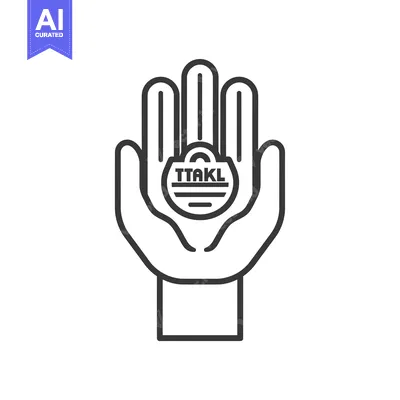 Premium design asset: Hand Holding a Lock with "TTAKL" Written Inside