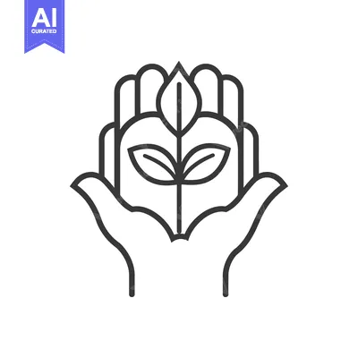 Aset premium populer: Hand Holding a Sprout with Three Leaves
