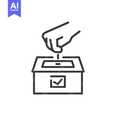 Hand Putting Ballot in Voting Box with Checkmark